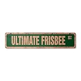Ultimate Frisbee Vintage Straßenschild Freestyle Disc Golf Disk Sport