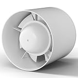 EINTTAX 100mm Rohrventilator,Inline-Abluftventilator,Leise Rohrlüfter...