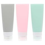 OSALADI 3 Stück Silikon Reiseflaschen 80 Ml Auslaufsichere Nachfüllbare...