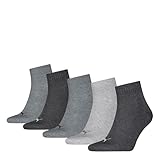 PUMA Unisex Plain Quarter, Anthraci/l Mel Grey/m Mel Grey-New, 47/49 (5er...