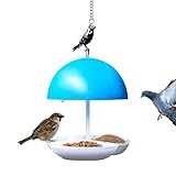 Vogelfutterstation mit Dach, Futterschale für Vögel mit Dach,...
