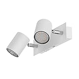 ledscom.de Wandspot WAIKA, zweiflammig, mit Schalter, weiß matt, inkl....
