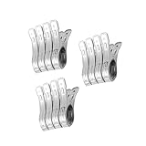 Toyvian 12 Stück Starke Große Edelstahl Wäscheklammern Winddichte...