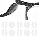 KMKANPO 10 Paar 1mm Silikon Nasenpads Antirutsch Brillenpads Adhesive...