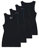 Comfneat Damen 4-Pack Tank Tops Stretch Baumwolle Elasthan Bequeme...