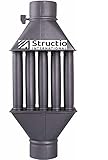 Abgaswärmetauscher Warmlufttauscher Rauchgaskühler 130mm schwarz...