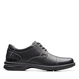 Clarks Herren Gessler Cap Oxford, Schwarz Leder, 43 EU