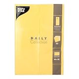 50 Bestecktaschen Servietten 'DAILY Collection' 48 cm x 30 cm gelb mit...