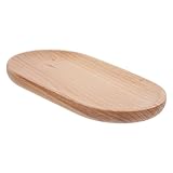 VOSAREA Serviertablett, Kleiner Holzteller, Ovales Holztablett,...