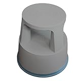 Westcott Rollhocker Dunkelgrau | Tritthocker mit 3 Gleitrollen |...