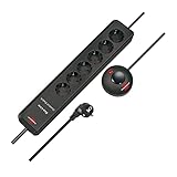 Brennenstuhl Eco-Line Comfort Switch, Steckdosenleiste 6-Fach...