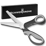 Schwertkrone Zackenschere Premium Zick Zack Schere 23 cm Edelstahl mit...