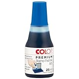 COLOP Premium Stempel-Farbe 801 blau, auf Wasserbasis, dermatologisch...