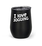 Thermosbecher mit Gravur 'I Love Jogging'