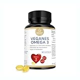Veganes Omega 3 – 1.500 mg Algenöl mit 900 mg DHA und 450 mg EPA pro...