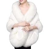 Amosfun Kunstpelz Schal Braut Hochzeit Pelz Wraps Und Bolero Achselzucken...