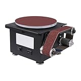 Band- und Tellerschleifer 100W Mini Bandschleifer 3-in-1 Schleifmaschine...