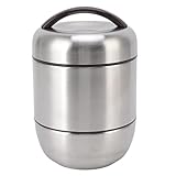 Gsycle 1,5 L Isolier-Lunchbox, 4 Schicht stapelbares Fach Edelstahl Lunch...