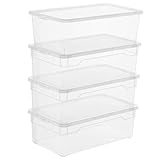 Rotho Clear 4er-Set Aufbewahrungsbox 5l mit Deckel, Kunststoff (PP)...