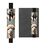 WXZYFP Alpaka-Avatar-bedrucktes doppelseitiges Leder-Federmäppchen (PVC),...