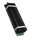 ICY BOX M.2 Kühler mit 10 mm Bauhöhe für M.2 SSD (2280), Aluminium, 3x...