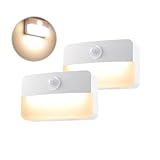 Nachtlicht mit Bewegungsmelder innen Batterie, 2 Stück LED...