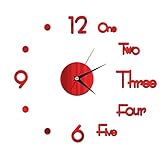 WANGHAI-666 Wanduhr 3D-Wanduhr, Spiegel, Wandaufkleber, kreative...