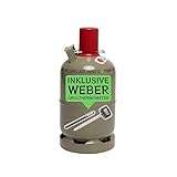 Bluecraft 5 kg Propan Gasflasche ungefüllt inklusive Weber...