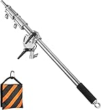 Edelstahl-Verlängerungsarm für Lichtstativ und C-Stativ, 3,6 Fuß bis 8,2...