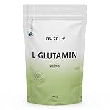 Nutri + L Glutamin Pulver Vegan 500 g - Neutral & hochdosiert ohne...
