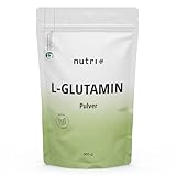 Nutri + L Glutamin Pulver Vegan 500 g - Neutral & hochdosiert ohne...