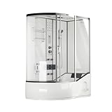 Home Deluxe - Duschtempel All IN 2in1 - Weiß, 170 x 90 x 220 cm Links -...