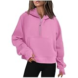 Generisch Übergroßes Sweatshirt mit Kapuze und Reißverschluss für Damen...