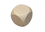 5X Holzwürfel Würfel Würfel Blank Unlackiertes Holz Sechsseitig 20 mm 2...