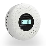 GiiHoo Rauch- und Kohlenmonoxid-Melder mit LCD-Display & Batteriebetrieb,...