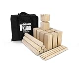 Yard Games Kubb Wurfspiel in Premiumgröße, mit Tragetasche, Anleitung...