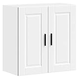 vidaXL Küchen-Hängeschrank Porto Weiß Holzwerkstoff, Wandschrank Küche,...