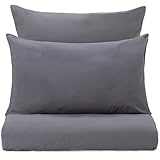 URBANARA Perkal-Bettwäsche Perpignan 135x200 + 80x80 cm - 100% gekämmte...