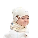 MAKFORT Loop Kinder Mit Beanie Mütze Kinder Baumwoll Schals Baby Schals...