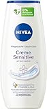 NIVEA Creme Sensitive Pflegedusche (250 ml), pH-hautneutrales Duschgel mit...