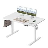 FEZIBO Höhenverstellbarer Schreibtisch EINTEILIGER Tischplatte, 120 x 60...