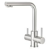 CREA 3 Wege Wasserhahn Küche, 360° Drehbar Küchenarmatur, 3 in 1...