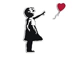 Banksy Girl Love Fly away Kult Aufkleber | Art Wand Graffiti Vinyl Sticker...