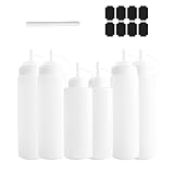 midgreyeye 6 Stück Squeeze Flasche 4pcs 500ml und 2pcs 360ml Gesamtinhalt...