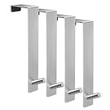 ARTOYS Edelstahl Türhaken zum Einhängen, 4er Set – 4 cm Breite, 17,7 cm...