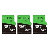 KEXIN Micro SD Karte 64GB 3er Pack, Speicherkarte Micro SD mit Adapter,...