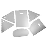 SHINEOFI Edelstahl Kuchenschaber 6 Stück Verschleißfeste Kuchenkämme mit...