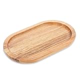 Piriuuo Ovale Holz Serviertablett, 20 x 12 x 1,5 cm Holztablett aus...