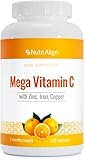 Nutri-Align Mega Vitamin C | 120 Kapseln Vitamin C hochsdosiert, 1000 mg...