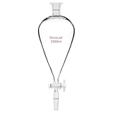 stonylab Scheidetrichter Glas, 2000 ml Separatorentrichter mit...